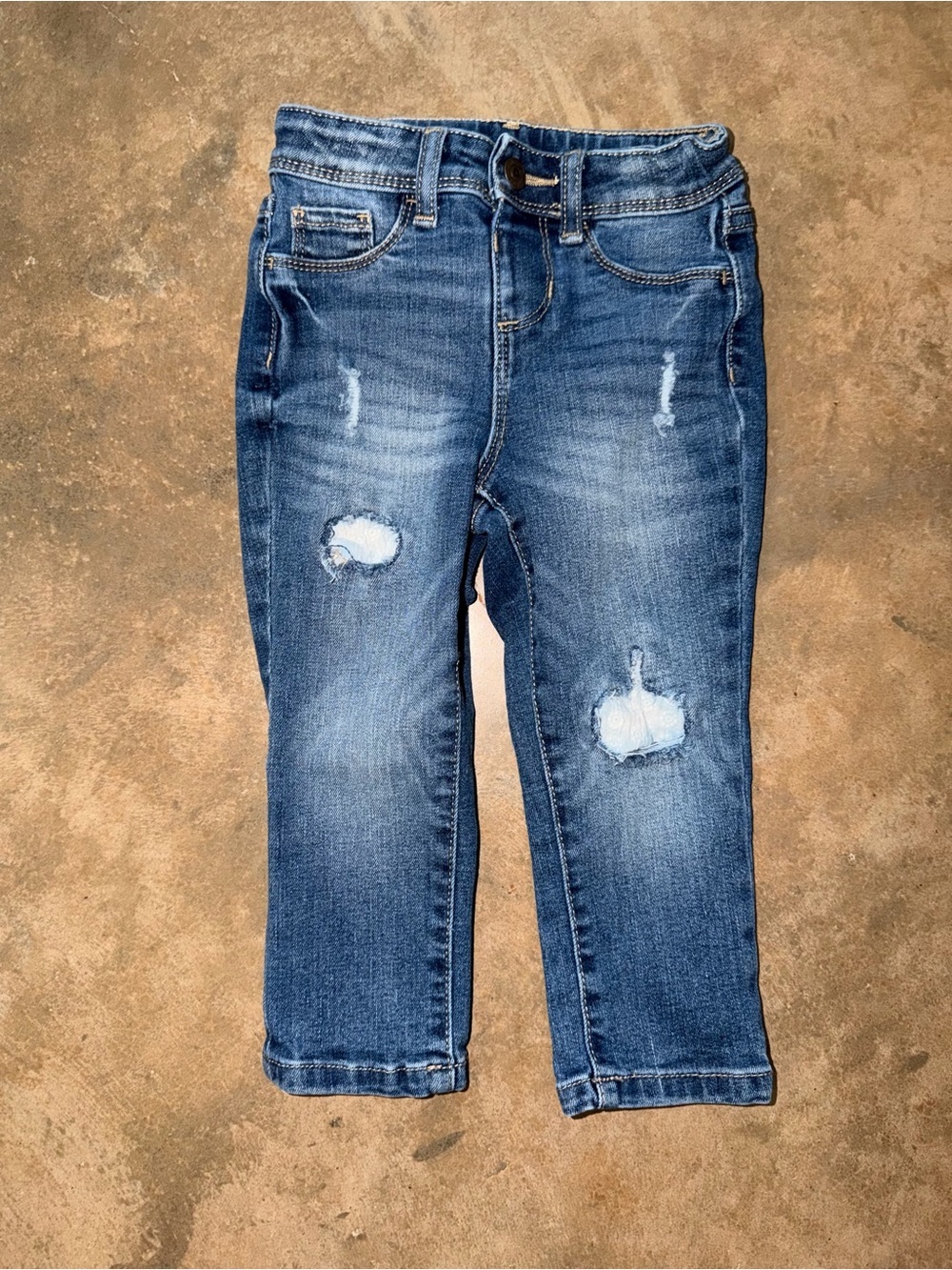 Bundle Jumping Beans 2T Skinny Jeans Stretch Medium Wash Toddler Girls 2 pair
